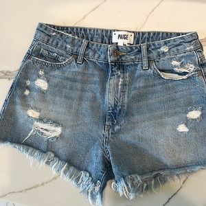 Paige cutoff denim shorts size 27